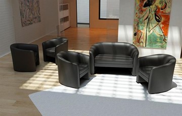 Офисный диван двухместный Крон, экокожа в Петрозаводске - предосмотр 1